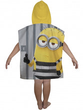 Load image into Gallery viewer, Official Despicable Me Minions &quot;Jailbird&quot; Character Hooded Towel Poncho
