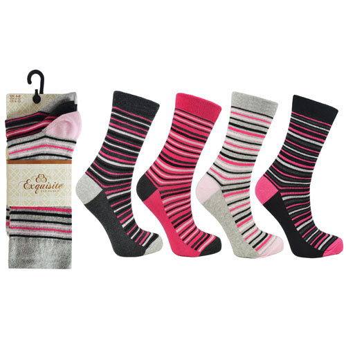 Ladies Exquisite Stripe Socks