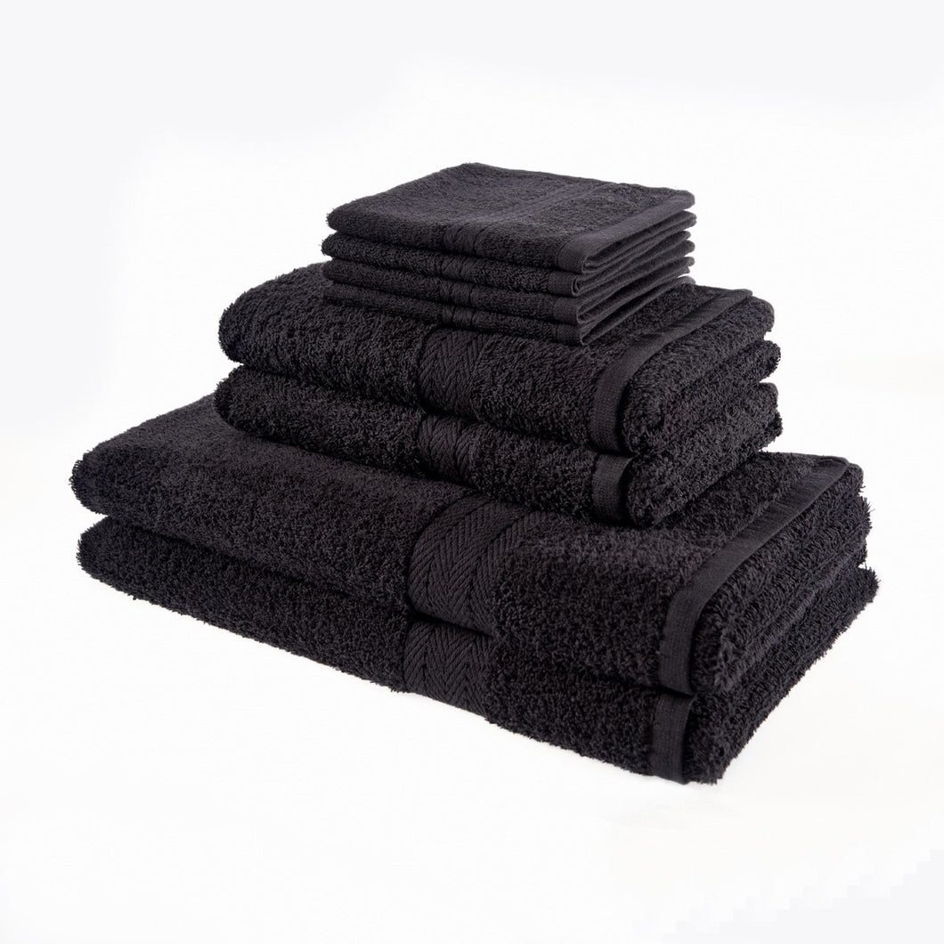 Luxury 8 Piece Oxford Black Towel Bale