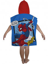 Load image into Gallery viewer, Official Marvel Spider-Man Webhead Character Hooded Towel Poncho
