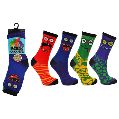 3 Pairs Sock Monsters Childrens Novelty Socks