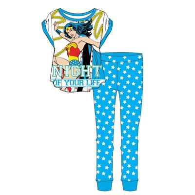 Ladies Woman Cartoon Character Wonder Woman Pyjama Set