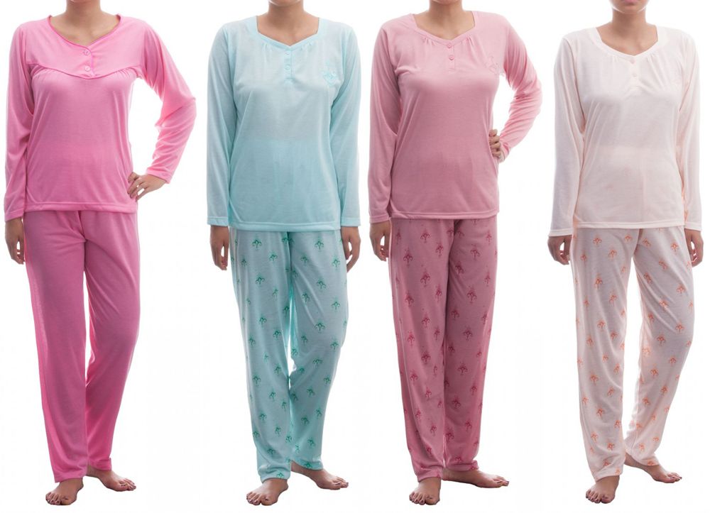 Cotton Rich Jersey Long Sleeved Pyjamas by Romesa/Lucky