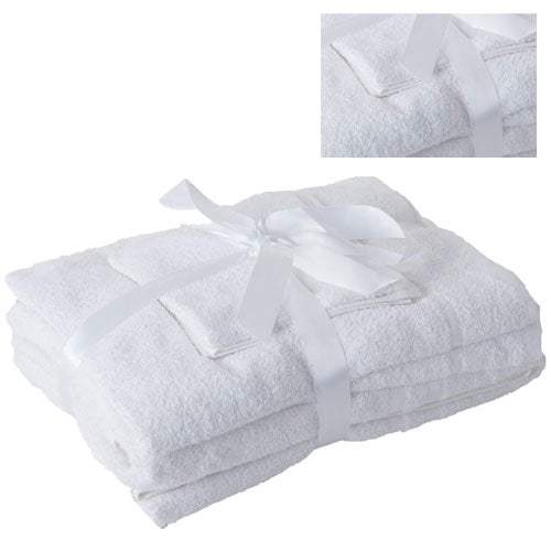 Luxurious Cotton 6 Piece White Towel Bale