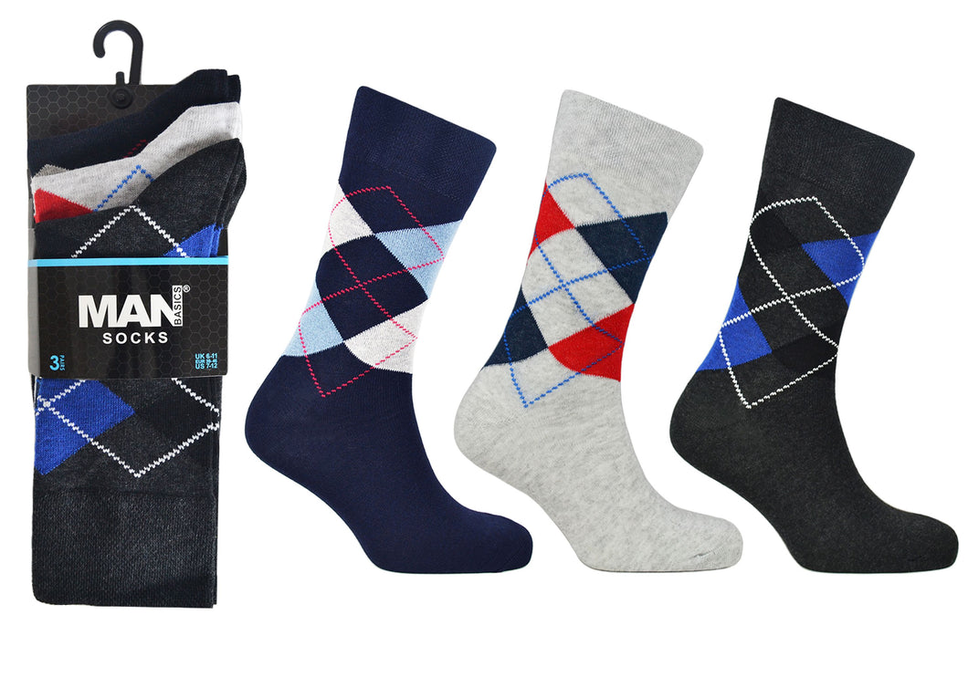 6 Pairs Men's Cotton Rich Socks