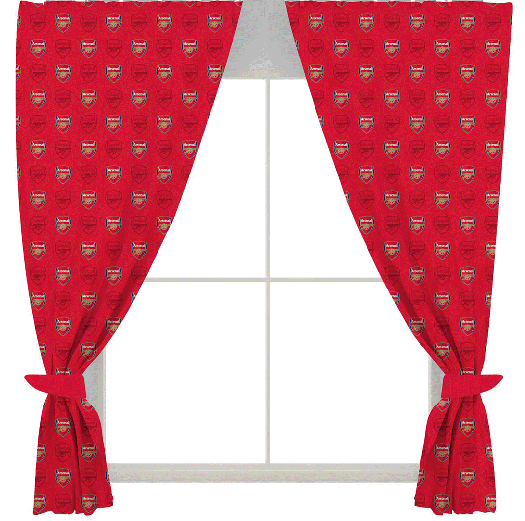 Arsenal Repeat Crest Ready Made Curtains 66