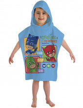 Load image into Gallery viewer, Official PJ Masks Calling All Heroes Character Hooded Towel Poncho
