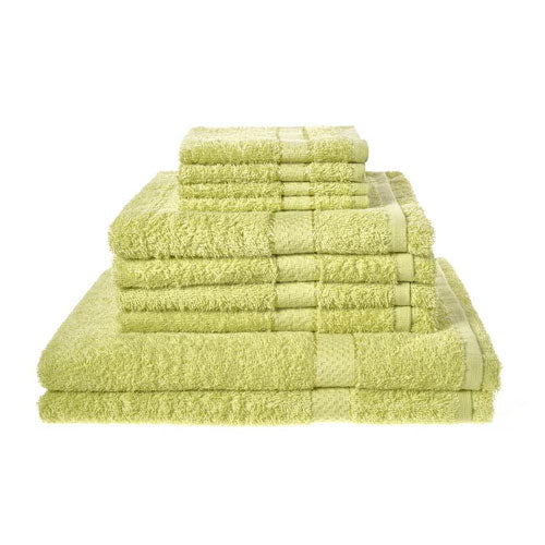 10 Piece Luxury Lime Towel Bale Set With Ribbon