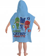 Load image into Gallery viewer, Official PJ Masks Calling All Heroes Character Hooded Towel Poncho
