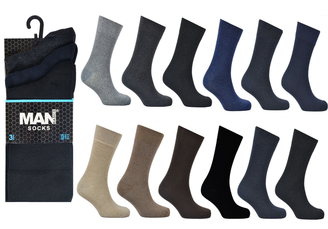 6 Pairs Men's Cotton Rich Socks