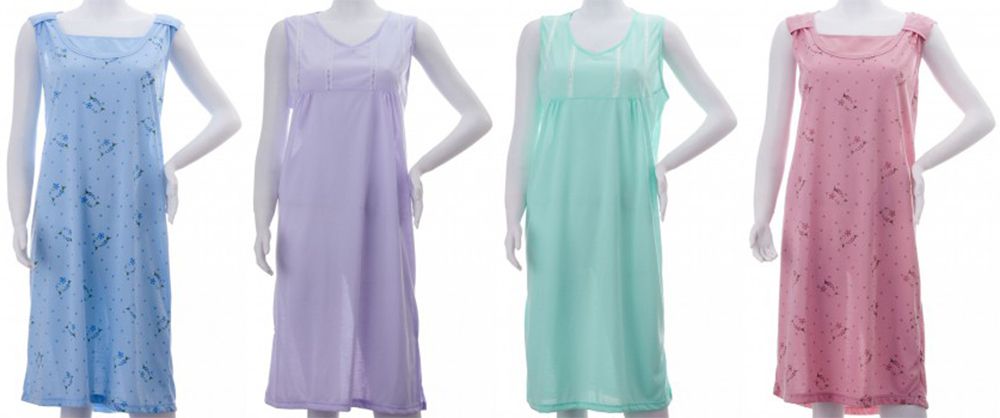 Cotton Rich Jersey Sleeveless Nightdresses by Romesa/Lucky