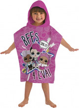 Load image into Gallery viewer, Official L.O.L. Surprise! Sing It Character Hooded Towel Poncho
