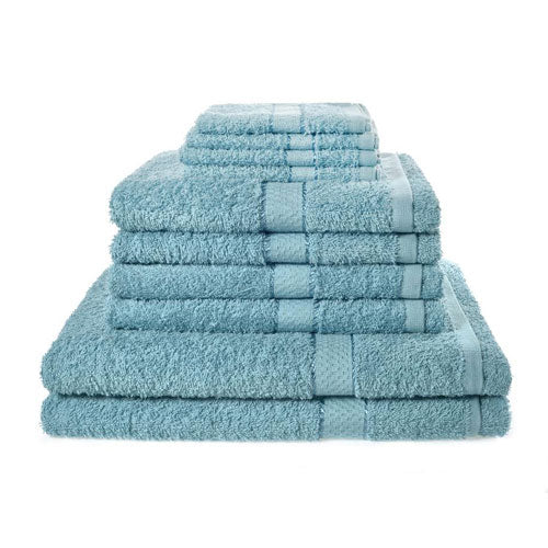 10 Piece Luxury Aqua Towel Bale Set With Ribbon