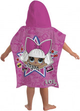 Load image into Gallery viewer, Official L.O.L. Surprise! Sing It Character Hooded Towel Poncho
