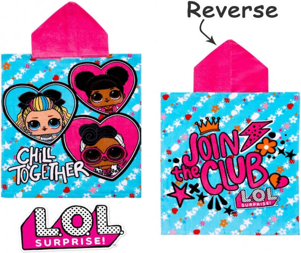 Official L.O.L. Surprise! Chill Together Character Hooded Towel Poncho