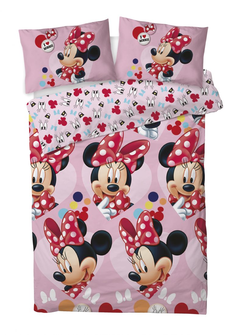 Minnie Mouse I LOVE DOUBLE Rotary Duvet Cover Set