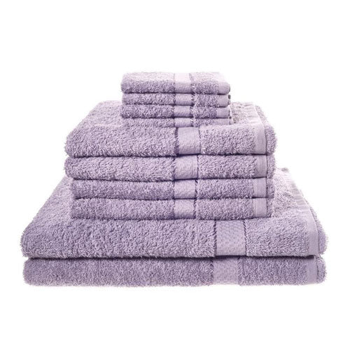 10 Piece Luxury Lilac Towel Bale Set With Ribbon