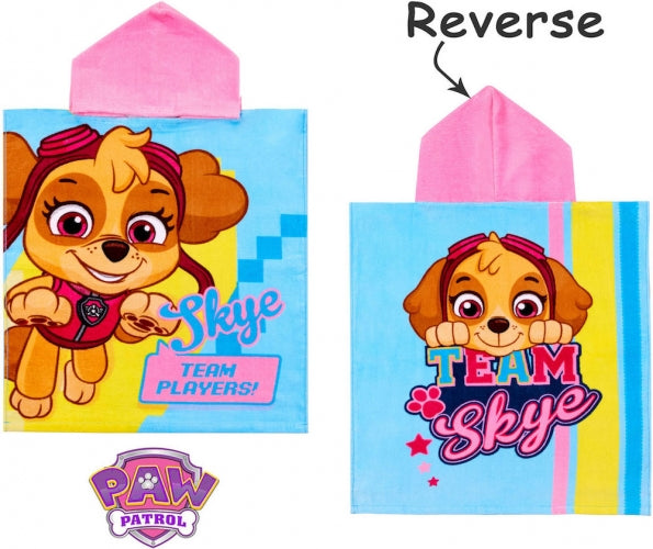 Official PAW Patrol Team Players Character Hooded Towel Poncho