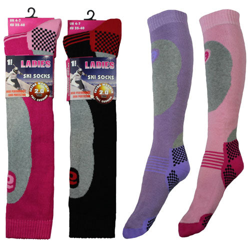 Ladies High Performance Padded Ski Socks