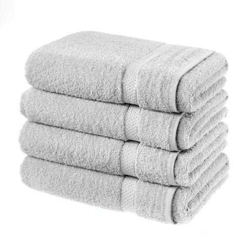 4 Pack Luxury Cotton Silver Bath Sheet