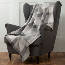 Load image into Gallery viewer, Dreamscene Tartan Check Fleece Throw Grey 120 x 150 cm
