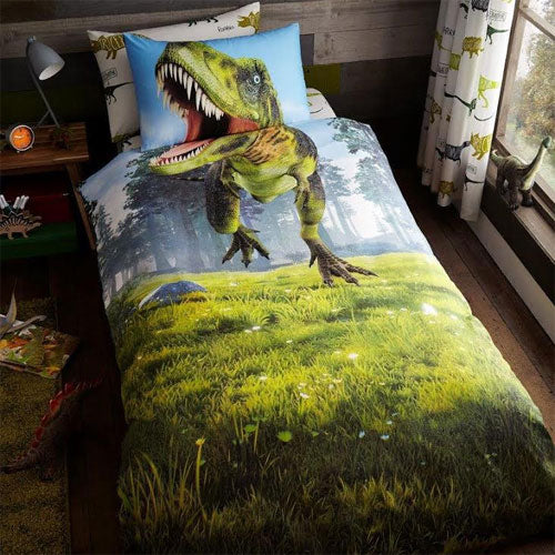 Children's Dino Panel Single Duvet Set