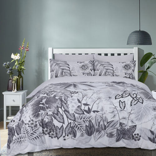 Botanical Tropics Grey Reversible Duvet Set