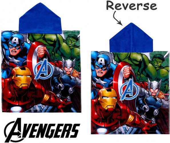 Official Marvel Avengers Heroes Character Hooded Towel Poncho