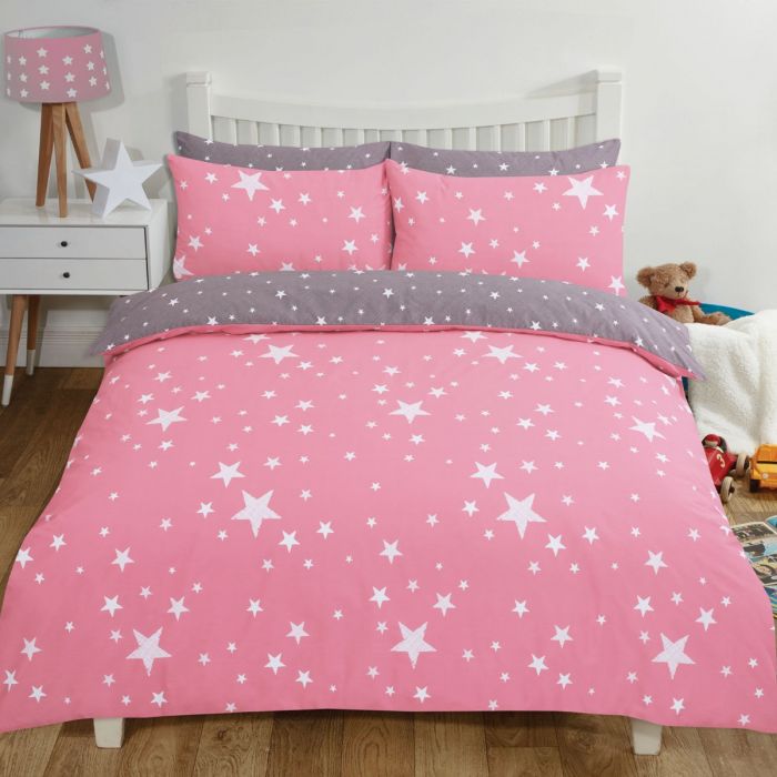 Dreamscene Stars Blush Pink Duvet Set