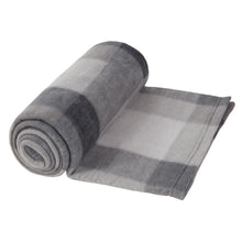 Load image into Gallery viewer, Dreamscene Tartan Check Fleece Throw Grey 120 x 150 cm
