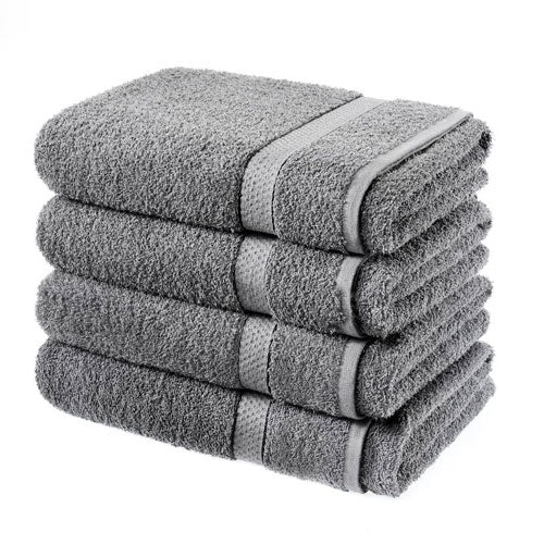 4 Pack Luxury Cotton Grey Bath Sheet