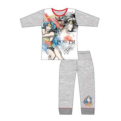 Girls Cartoon Character Wonder Woman Long Sleeve Pyjama Set