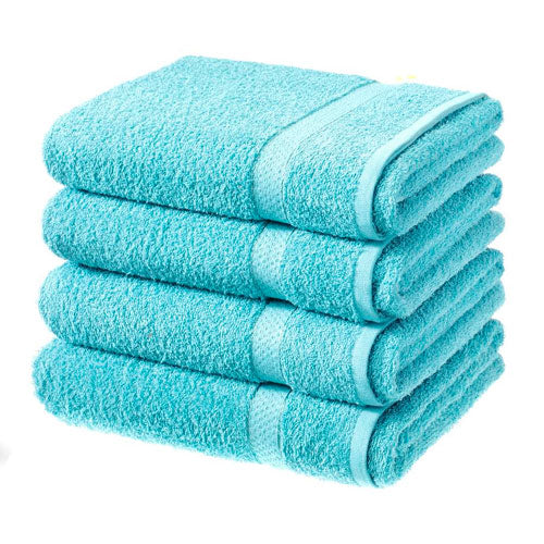 4 Pack Luxury Cotton Turquoise Bath Sheet