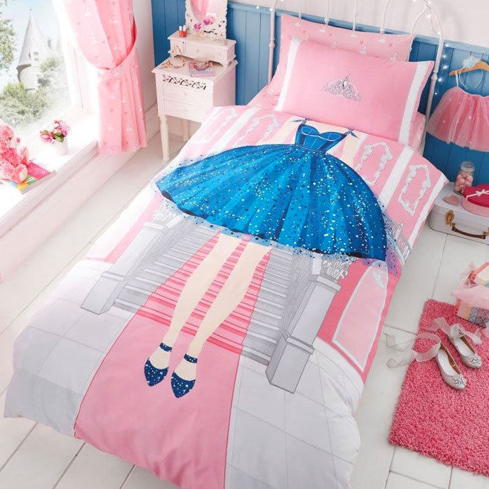 Children's Princess Panel Print Single Duvet Set