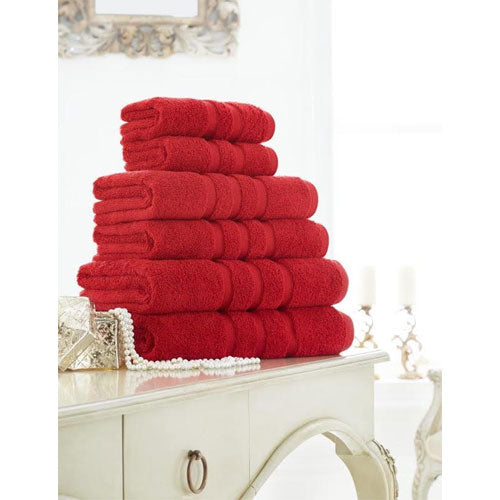 2 Pack Supreme Cotton Red Bath Towels