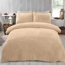 Load image into Gallery viewer, Brentfords Teddy Fleece Duvet Cover Set - Sand Beige
