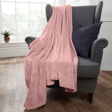 Load image into Gallery viewer, Brentfords Supersoft Blush Pink Throw 120 x 150cm
