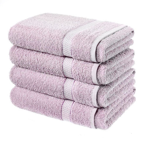 4 Pack Luxury Cotton Mauve Bath Sheet