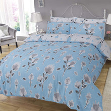 Load image into Gallery viewer, Geo Floral Blue Duvet Set
