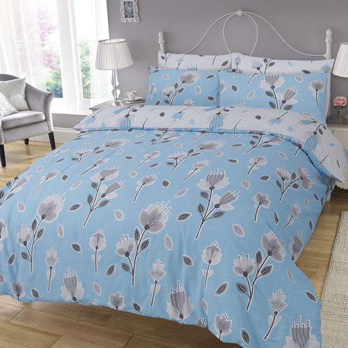 Geo Floral Blue Duvet Set