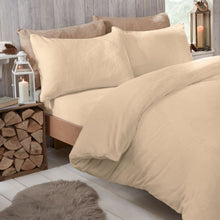 Load image into Gallery viewer, Brentfords Teddy Fleece Duvet Cover Set - Sand Beige
