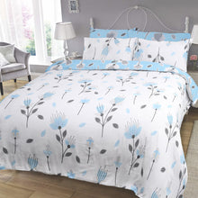 Load image into Gallery viewer, Geo Floral Blue Duvet Set
