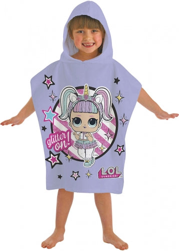 Official L.O.L. Surprise! Unicorn Character Hooded Towel Poncho