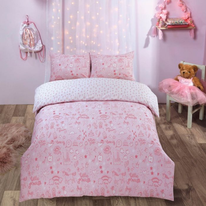 Dreamscene Little Princess Blush Pink Duvet Set