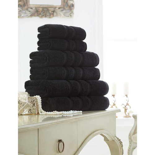 2 Pack Supreme Cotton Black Bath Towels