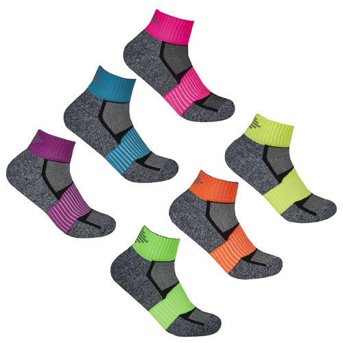 12 Pack Ladies Sport Trainer Liners Socks Reflective