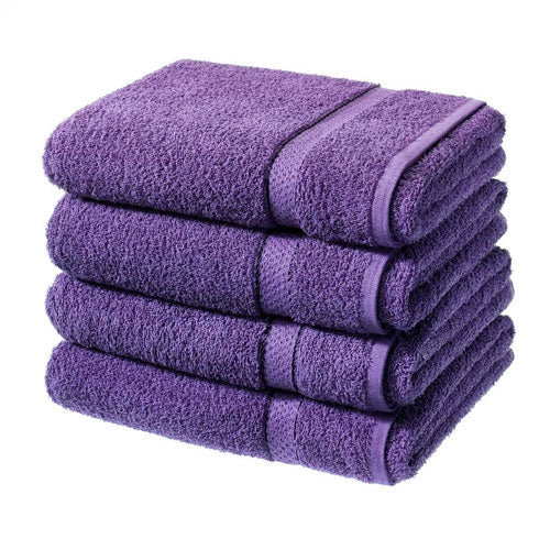 4 Pack Luxury Cotton Purple Bath Sheet