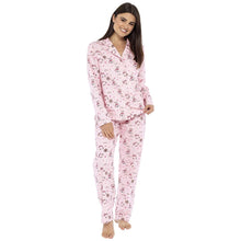 Load image into Gallery viewer, Ladies Polar Bear Print Button Through Flannel Pyjama Set
