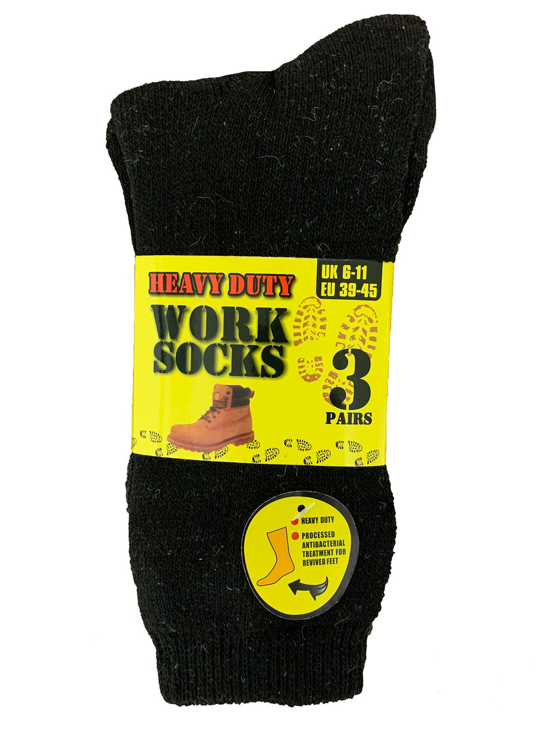 6 Pairs Mens Heavy Duty Work Socks