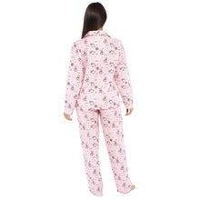 Load image into Gallery viewer, Ladies Polar Bear Print Button Through Flannel Pyjama Set
